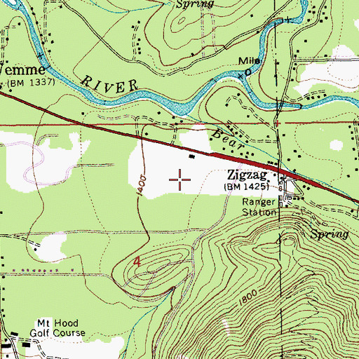 Topographic Map of Welches Middle School, OR