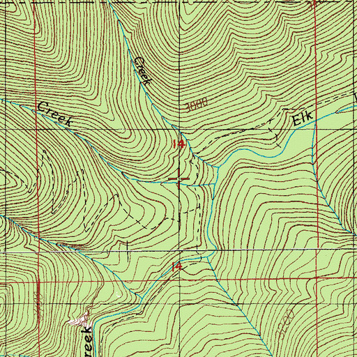 Topographic Map of Welcome Creek, OR