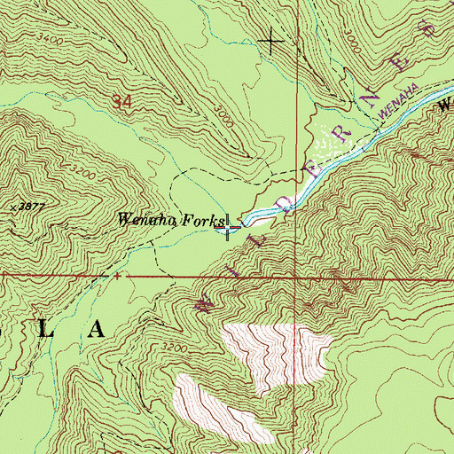 Topographic Map of Wenaha Forks (historical), OR