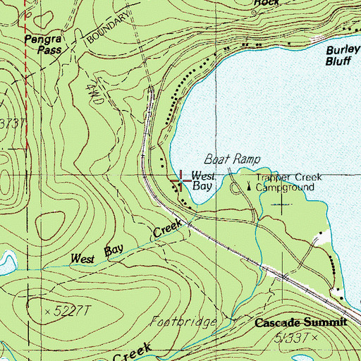 Topographic Map of West Bay, OR