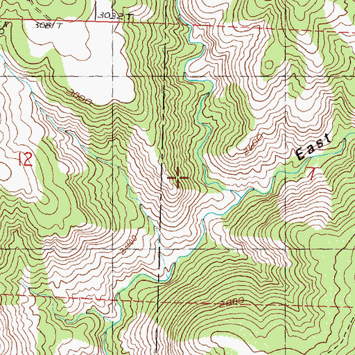 Topographic Map of West Bologna Canyon, OR