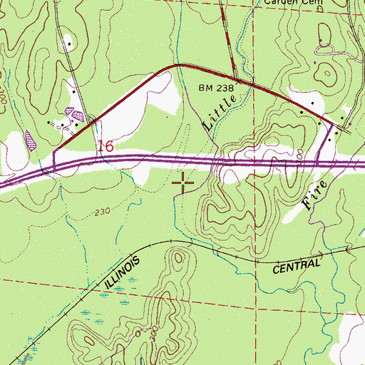 Topographic Map of Buncomb Creek, AL