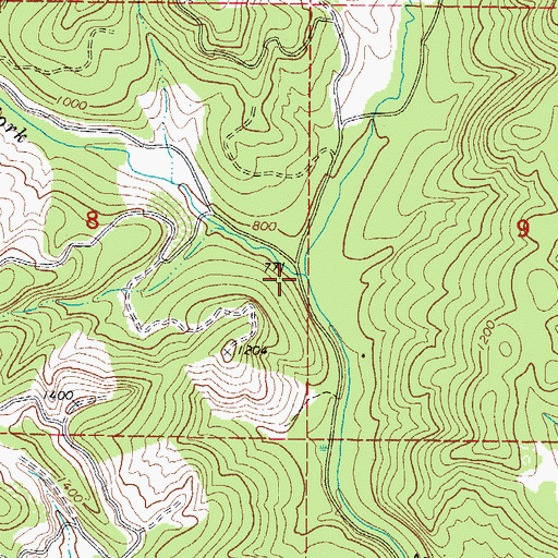 Topographic Map of West Fork Agency Creek, OR