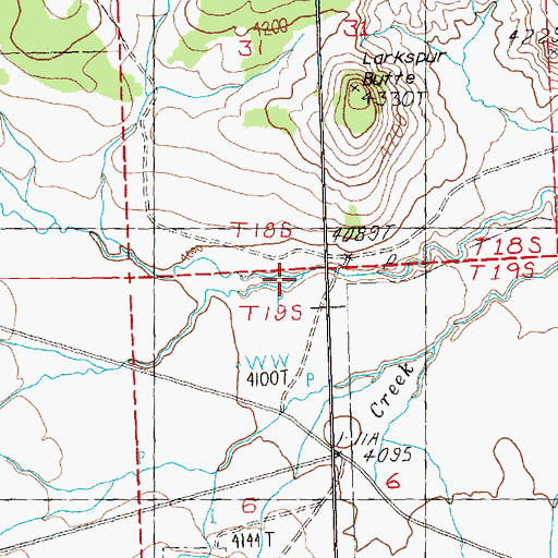 Topographic Map of West Fork Camp Creek, OR