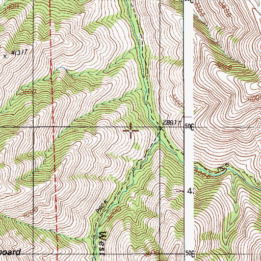 Topographic Map of West Fork Deep Creek, OR