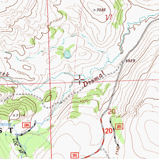 Topographic Map of West Fork Dismal Creek, OR