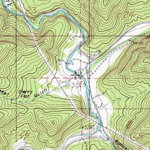 Topographic Map of West Fork Evans Creek, OR