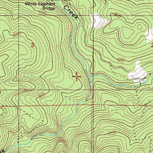 Topographic Map of West Fork Floras Creek, OR