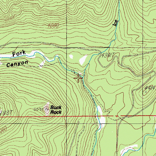 Topographic Map of West Fork Muir Creek, OR