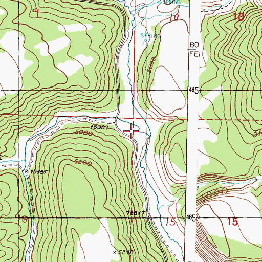 Topographic Map of West Fork Pine Creek, OR