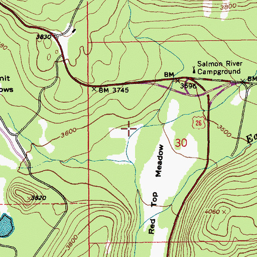 Topographic Map of West Fork Salmon River, OR