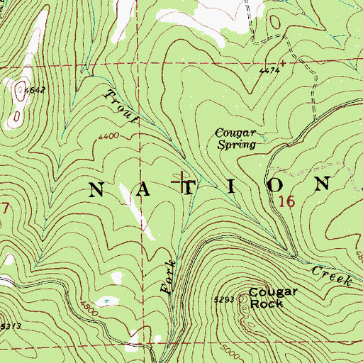 Topographic Map of West Fork Trout Creek, OR