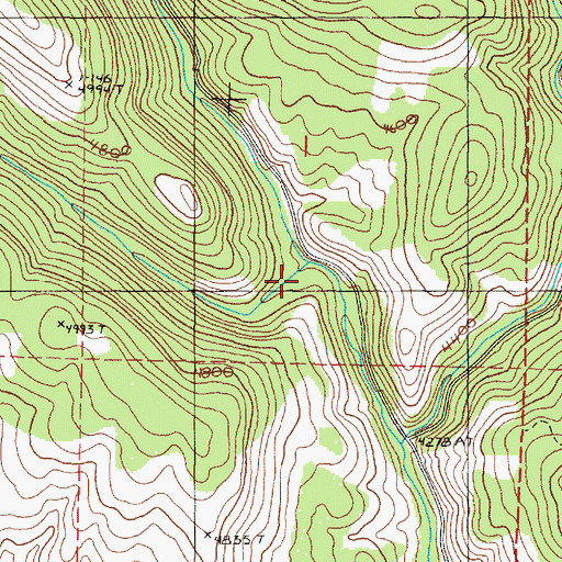 Topographic Map of West Fork Wolf Creek, OR