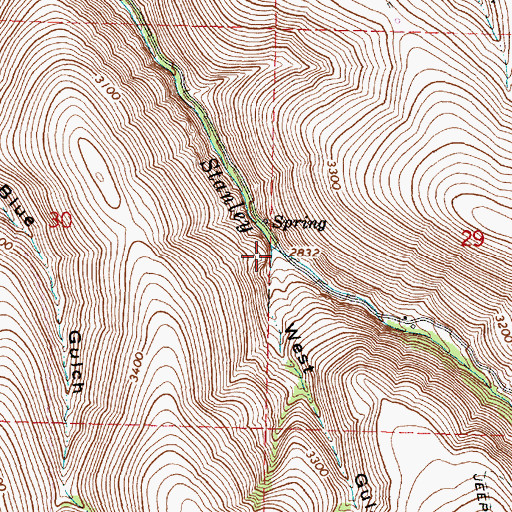 Topographic Map of West Gulch, OR