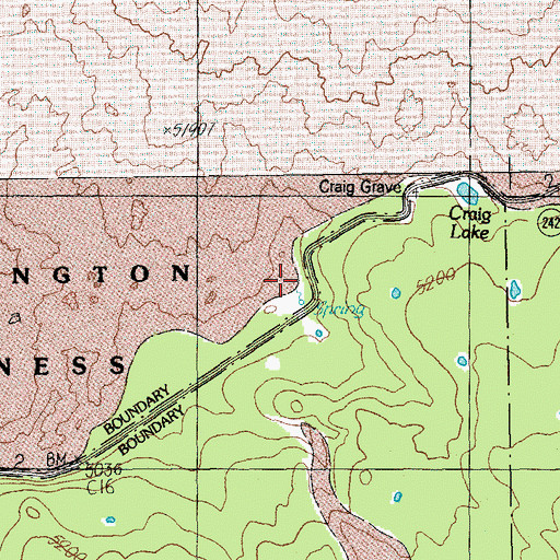 Topographic Map of West Lava Forest Camp (historical), OR