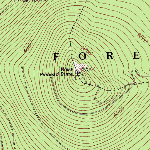 Topographic Map of West Pinhead Butte, OR