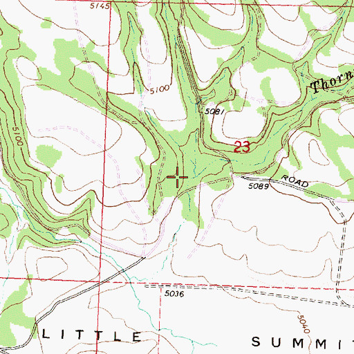 Topographic Map of West Thornton Creek, OR