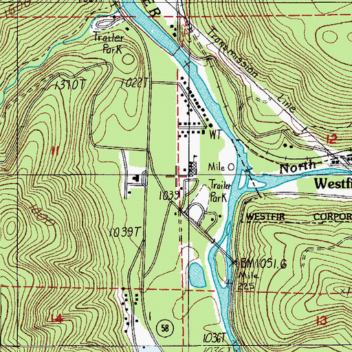 Topographic Map of Westridge Middle School, OR
