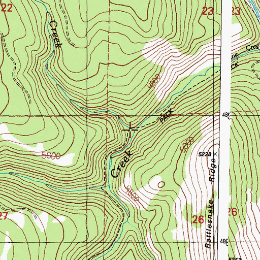 Topographic Map of Wet Creek, OR