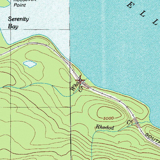 Topographic Map of Wharf Creek, OR