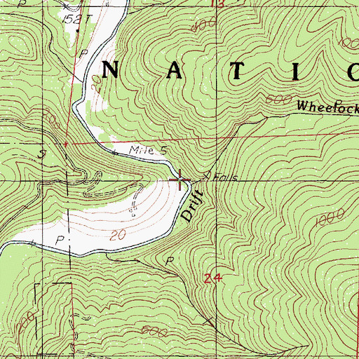 Topographic Map of Wheelock Creek, OR