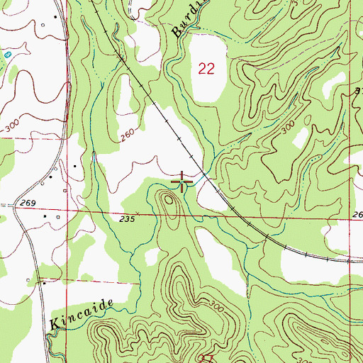 Topographic Map of Burdine Creek, AL