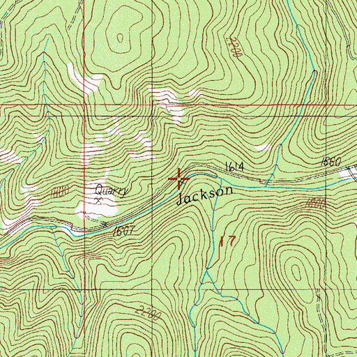 Topographic Map of Whisky Creek, OR
