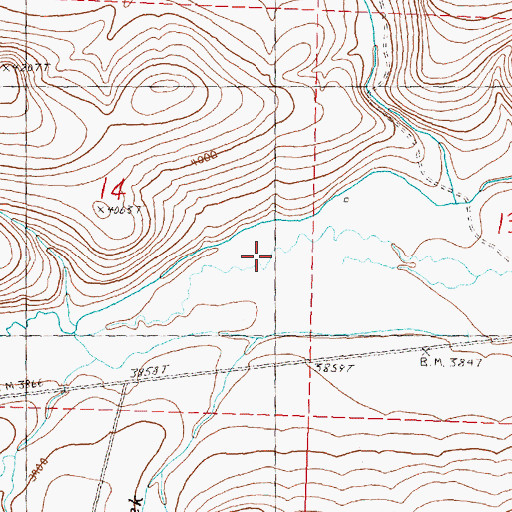 Topographic Map of Whisky Creek, OR