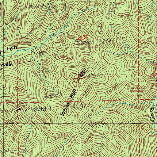 Topographic Map of White Bull Mountain, OR
