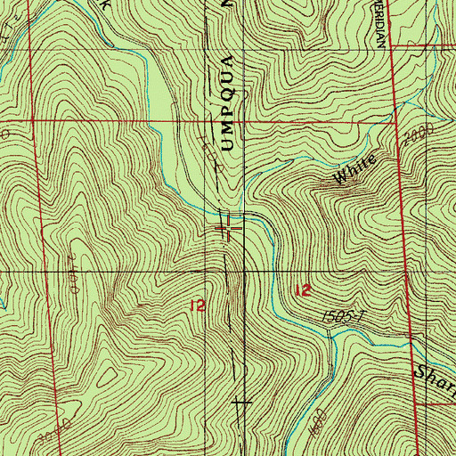 Topographic Map of White Creek, OR