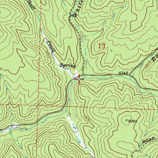 Topographic Map of White Creek, OR