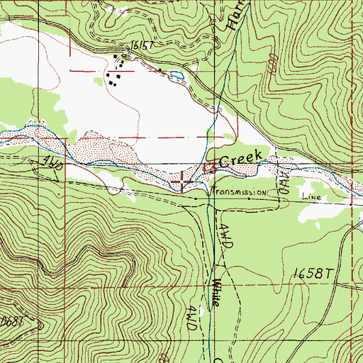 Topographic Map of White Creek, OR