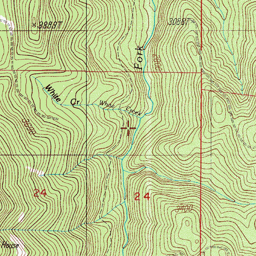Topographic Map of White Creek, OR