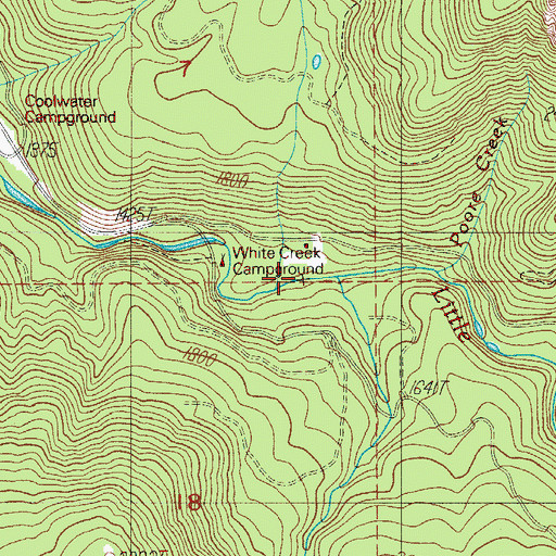 Topographic Map of White Creek, OR