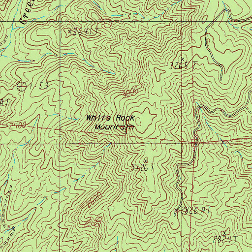 Topographic Map of White Rock Mountain, OR