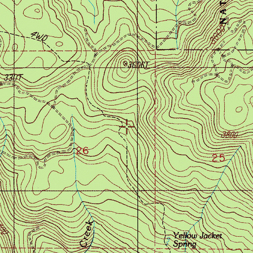 Topographic Map of White Rock Trail, OR