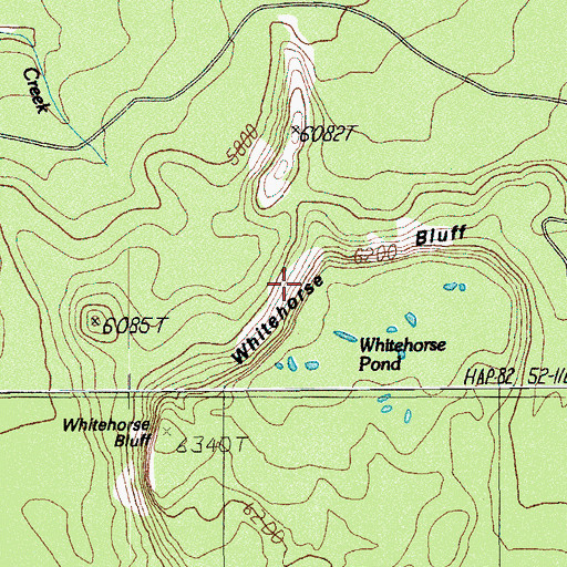 Topographic Map of Whitehorse Bluff, OR