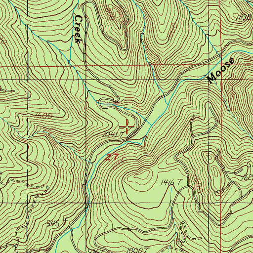 Topographic Map of Whiterock Creek, OR
