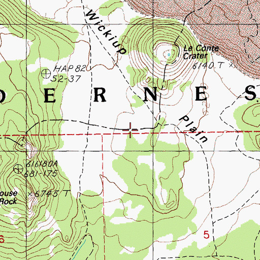Topographic Map of Wickiup Plain, OR