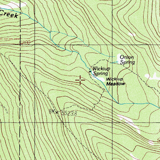 Topographic Map of Wickiup Shelter, OR