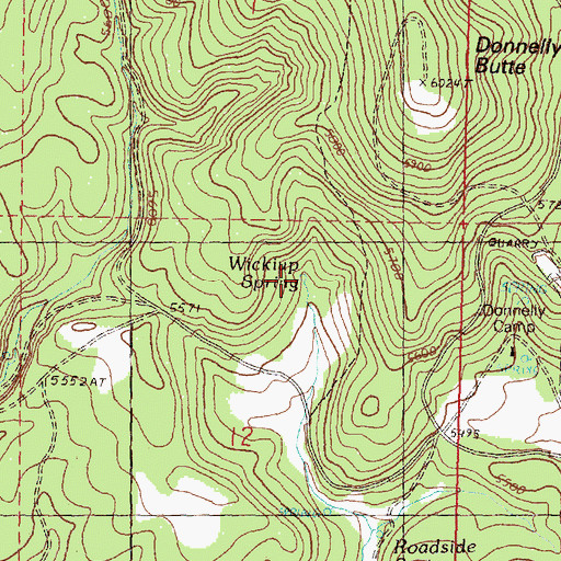 Topographic Map of Wickiup Spring, OR