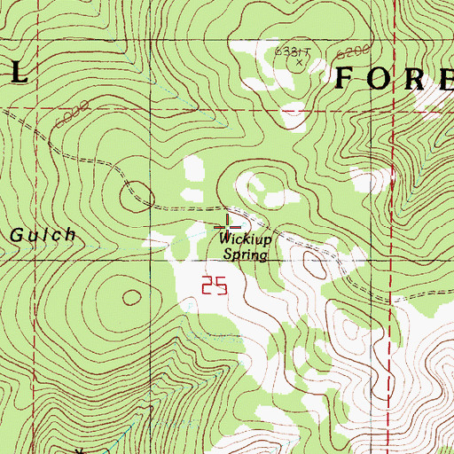 Topographic Map of Wickiup Spring, OR