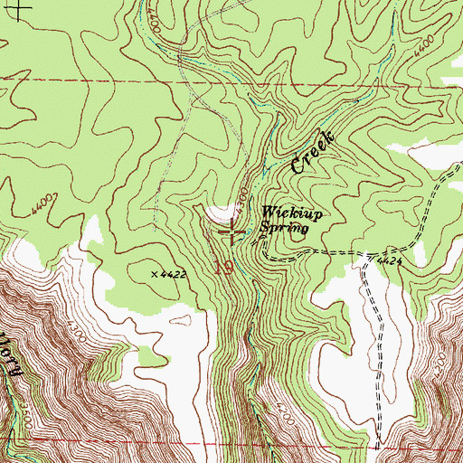 Topographic Map of Wickiup Spring, OR