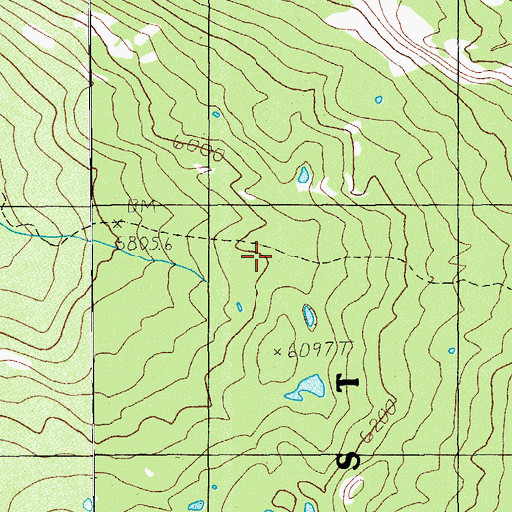 Topographic Map of Wickiup Trail, OR