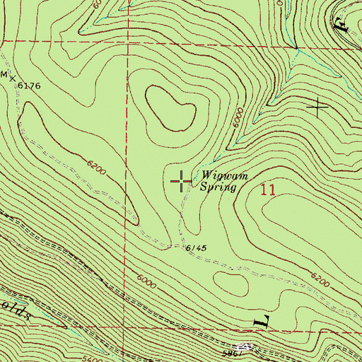 Topographic Map of Wigwam Spring, OR
