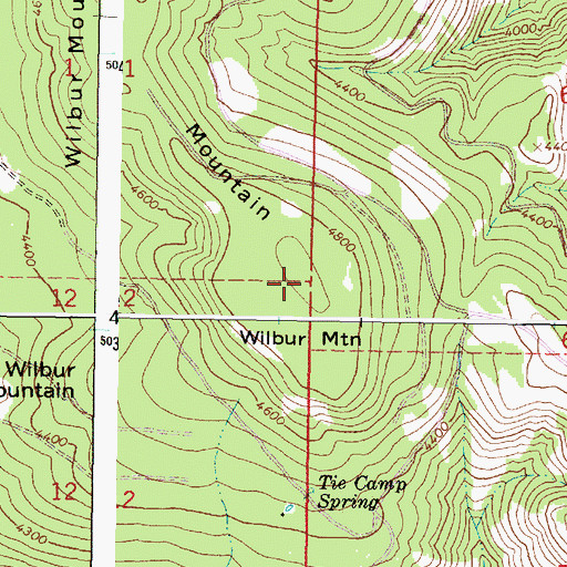 Topographic Map of Wilbur Mountain, OR