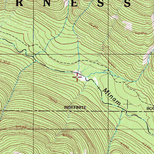 Topographic Map of Wild Sheep Creek, OR