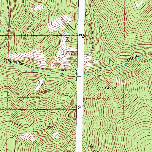 Topographic Map of Wildcat Creek, OR
