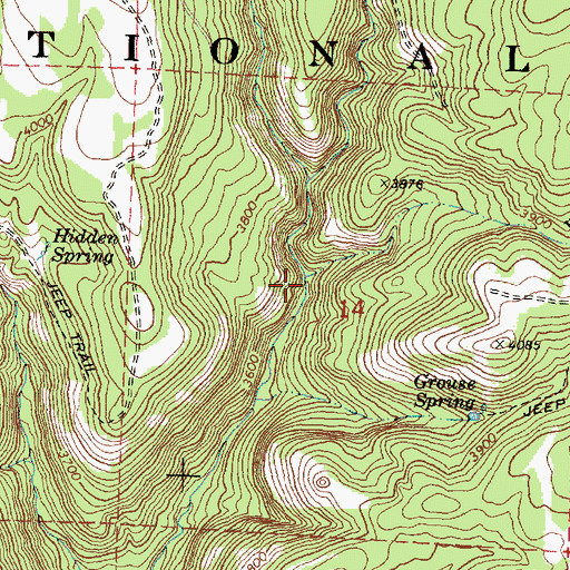Topographic Map of Wildcat Creek, OR