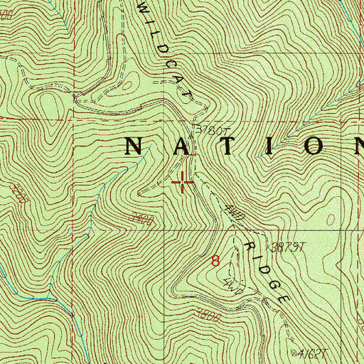 Topographic Map of Wildcat Ridge, OR